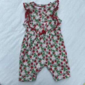 Baby Boden Strawberry Romper One Piece